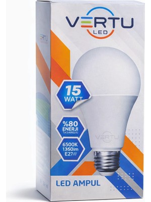 Nil Avm LED Ampul 15 Watt Beyaz Işık 6500K Yüksek Lümen E27 Duy Enerji Tasarruflu