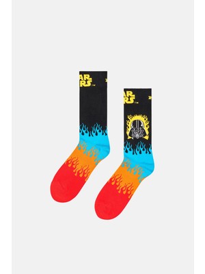 Happy Socks - Çok Renkli Star Wars Darth Vader Figürlü Çorap