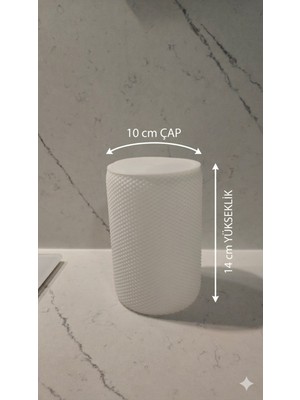 PremiumPort Şık ve Kullanışlı Mini Masaüstü Çöp Kovası, Beyaz Renk