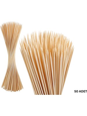 Roco Paper Co. Ahşap Çöp Şiş Dıy Çubuk SETI-50LI, Krapon, Şönil Çiçek Yapım Çubukları, Çok Amaçlı Hobi Çubuğu, 3mm
