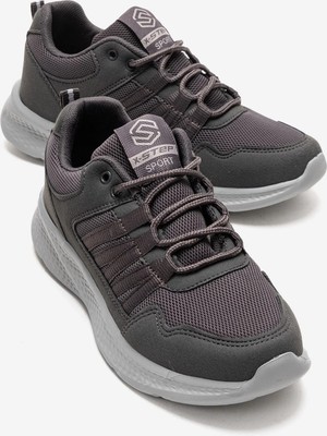 Ccway Erkek Bağcıklı Anorak Spor Ayakkabı Füme