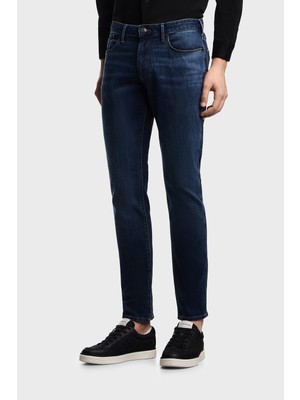 Emporio Armani Erkek Normal Bel Slim Fit Dar Paça Mavi1 Jeans EM000121 AF22800-MB002