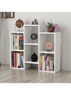 Ece Beyaz Kitaplık – Dayanıklı Suntalam Modern Kitap Dolabı