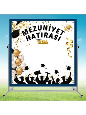 Ti Play Mezuniyet Fotoğraf Panosu 160X160 cm Pvc Vinil Tek Parça Model 02