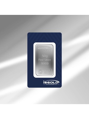 E-Gümüş Işgold 50GR Külçe Gümüş