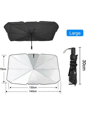 Elwes Araba Güneş Gölge Koruyucu Şemsiye Oto Ön Cam GÜNEŞLIK(145CM*79CM)