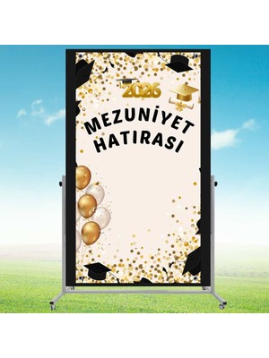 Ti Play Mezuniyet Fotoğraf Panosu 108 x 200 cm Pvc Vinil Tek Parça Model 05