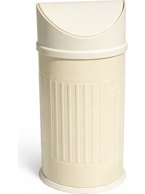 PremiumPort Şık Çizgili Vintage Sallanır Çöp Kovası 16 Lt, Estetik ve Kullanışlı