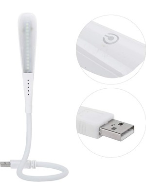 Mabeyn 3 Mod Seviyeli Dokunmatik USB LED Masa Lambası, 14 LED Beyaz Işık, Ayarlanabilir Parlaklık, Kitap Okuma Lambası, Çalışma Masası Ofis Lambası, Pc, Laptop Uyumlu, Gece Lambası