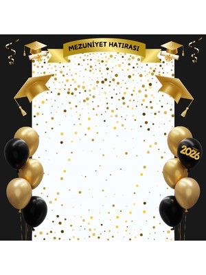 Ti Play Mezuniyet Fotoğraf Panosu 160X160 cm Pvc Vinil Tek Parça Model 01