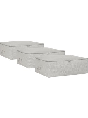 Mabeyn 3'lü Büyük Boy Gri Altı Hurç Set 62 x 46 x 22 cm