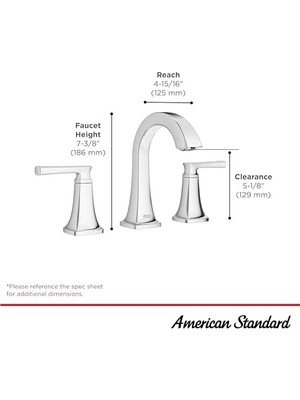 Mabeyn Standard 7426801.295, Belmeade Iki Kulplu 20 cm Yaygın Banyo Bataryası, Fırçalanmış Nikel