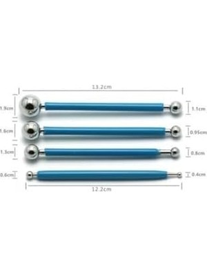 Mabeyn Esmay Çiçek Ütüsü 4'lü Set Top Ütü Metal Top Ütü 4 Lü Set GNSRKFAZ3756