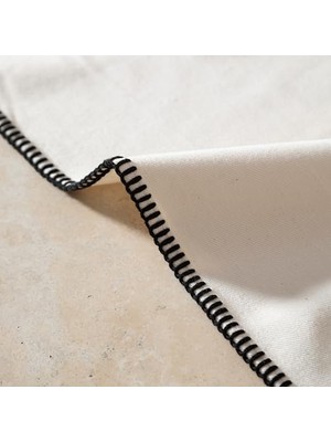 Mabeyn Oradea Püsküllü Runner Siyah 45X145