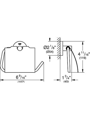 Mabeyn Start Kapaklı Tuvalet Kağıtlığı | Duş / Banyo Aksesuarları | Krom | 41179000