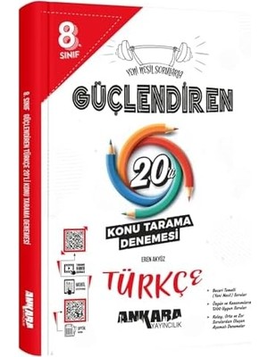 Mabeyn 8.⁠ ⁠sınıf Güçlendiren Türkçe 20'li Konu Tarama Denemesi