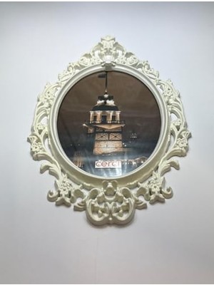Mabeyn Beyaz Varaklı Dekoratif Duvar Çerçevesi