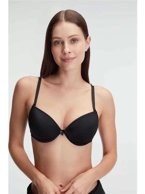 Modenya Balenli Destekli Dolgulu Askıları Çıkabilen Ince Mideli T-Shirt Sütyeni