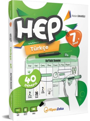Mabeyn 2025 7. Sınıf Haftalık Hep Türkçe 40 Deneme
