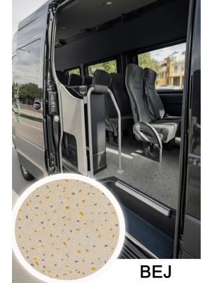 Sayın Tekstil Taban Muşambası - Sprinter Desenli - Bej - 200 cm