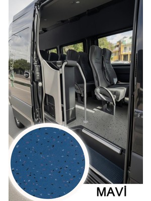 Sayın Tekstil Taban Muşambası - Sprinter Desenli - Mavi - 200 cm
