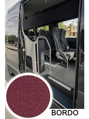 Sayın Tekstil Taban Muşambası - Sprinter Desenli - Bordo - 200 cm