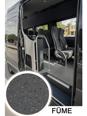Sayın Tekstil Taban Muşambası - Sprinter Desenli - Koyu Gri - 200 cm