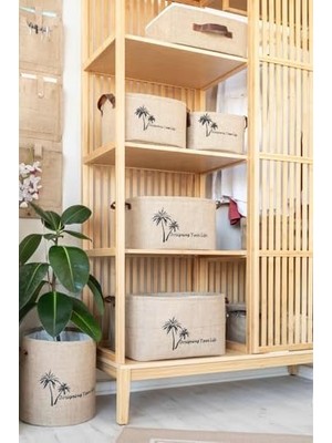 Mabeyn Jüt Dolap Içi Çamaşır Çocuk Odası Oyuncak Düzenleyici Katlanır Saklama Sepeti Organizer 34X24X21