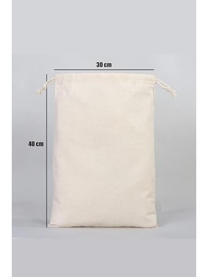 Mabeyn Büzgülü Ham Bez Ayakkabı Torbası 30X40 Cm. 2 Adet (Ayakkabı Baskılı)