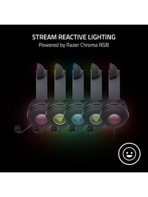 Mabeyn Kraken V2 Pro - Değiştirilebilir Kulaklı Kablolu Rgb Kulaklık (Değiştirilebilir, Ayı ve Tavşan Kulakları; Reaktif Akış Aydınlatması) Siyah