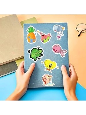 Mabeyn Süngerbob Kareşort Defter Suluk Laptop Notebook Tablet Telefon Kılıf Seti