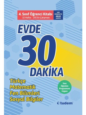 Mabeyn 4. Sınıf Evde 30 Dakika Öğrenci Kitabı