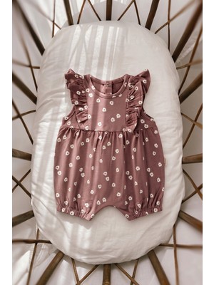 Cigit Fırfırlı Şort Tulum 0-3 Yaş Bakır