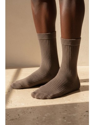 Katia & Bony Unisex Basic Kahverengi Soket Çorap