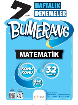 Mabeyn Bumerang 7. Sınıf Matematik Haftalık Denemeler