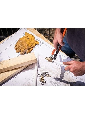 Mabeyn 1/2 x 1/2 Inç Sıkma Dişi Ter Adaptörü, 10'lu Paket, Pirinç Tesisat Armatürü, Pex Boru, Pe-Rt, UC600LFA10