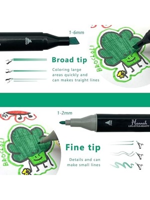 Mabeyn 48 Adet Marker Kalemden Oluşan Rengarek Kalem Seti Çantalı Standlı Çift Taraflı Marker Boyama Renklendirme Kalemleri