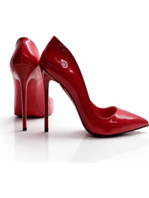 Hayy Shoes Kırmızı Rugan Stiletto Topuklu Ayakkabı