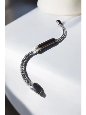 Luna Jewelry Erkek Gümüş Renk Royal Stride 316L Çelik Bileklik
