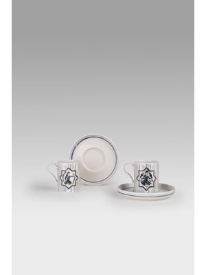 Mabeyn Kütahya Porselen Bone Desire 4 Parça 2 Kişilik Kahve Takımı 12739