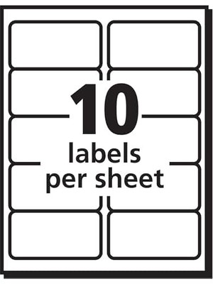 Mabeyn 30609" Beyaz "etiket Baskı – Etiketten Baskı (Beyaz, Kağıt, Lazer, 2 x 4, 2500 Adet (S), 250 Yaprak)