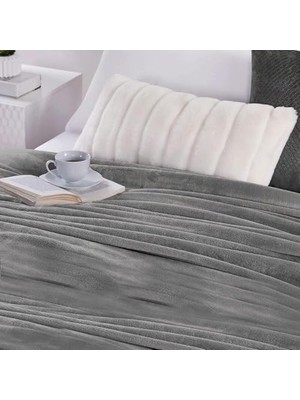 Mabeyn Polar Battaniye, 280GSM Süper Yumuşak Yatak Battaniyesi, Hafif ve Konforlu Flanel Battaniye, Yatak, Koltuk, Seyahat ve Kamp Için (Açık Gri, 150X200CM)