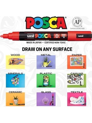 Mabeyn Pc-1mr Su Bazlı Poster Markörü, Siyah