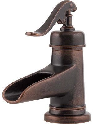 Mabeyn LF042YP0U Ashfield Tek Kontrol 10,16 cm Ortadan Set Banyo Musluğu Rustik Bronz, Su Verimli Model