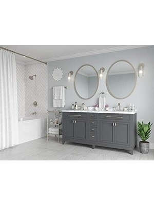 Mabeyn LG49GL0K LG49-GL0K Saxton 2 Saplı 20,32 cm Fırçalanmış Nikel Yaygın Banyo Bataryası, 1,2 Gpm, 1