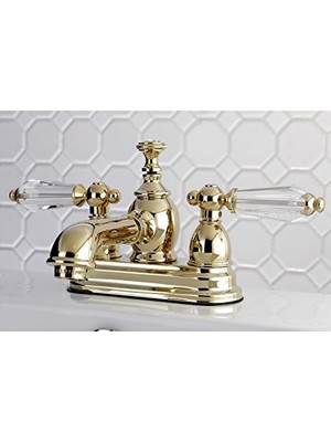 Mabeyn KS7002WLL Wilshire 10 cm Merkez Seti Lavabo Bataryası Açılır, Cilalı Pirinç, 10,9 cm Ağız Erişimi