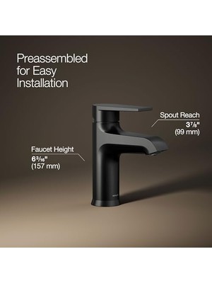 Mabeyn K-97060-4-BL Hint Banyo Lavabo Bataryası, Mat Siyah