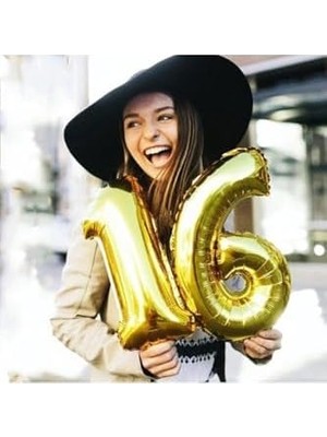 Mabeyn 9 Rakam Folyo Renk Balon Küçük 35 cm