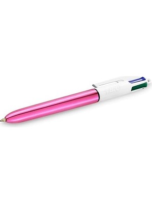 Mabeyn 4 Colours Pembe Gövde Tükenmez Kalem 12'li Kutu, 4 Renk (Mavi, Siyah,yeşil ve Kırmızı), 1.0 Mm. Uç