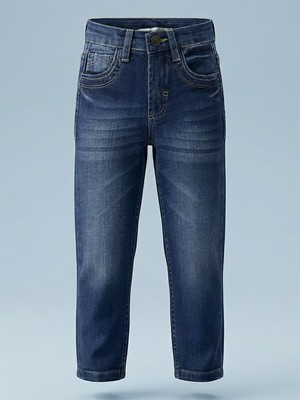 Civil Boys Basic Çizgili 6-9 Yaş Pantolon Kot - Mavi